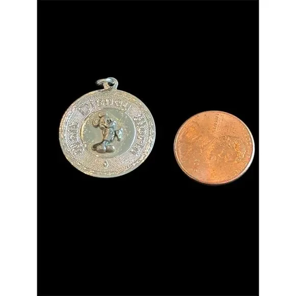 Vtg 1970s Walt Disney World WDW Florida Mickey Mouse Sterling Silver Charm 925 - Picture 2 of 4